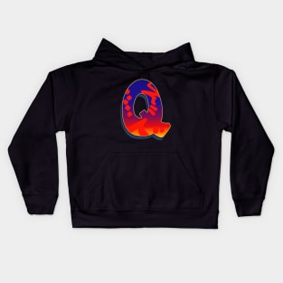 Letter Q - Night Sky Kids Hoodie